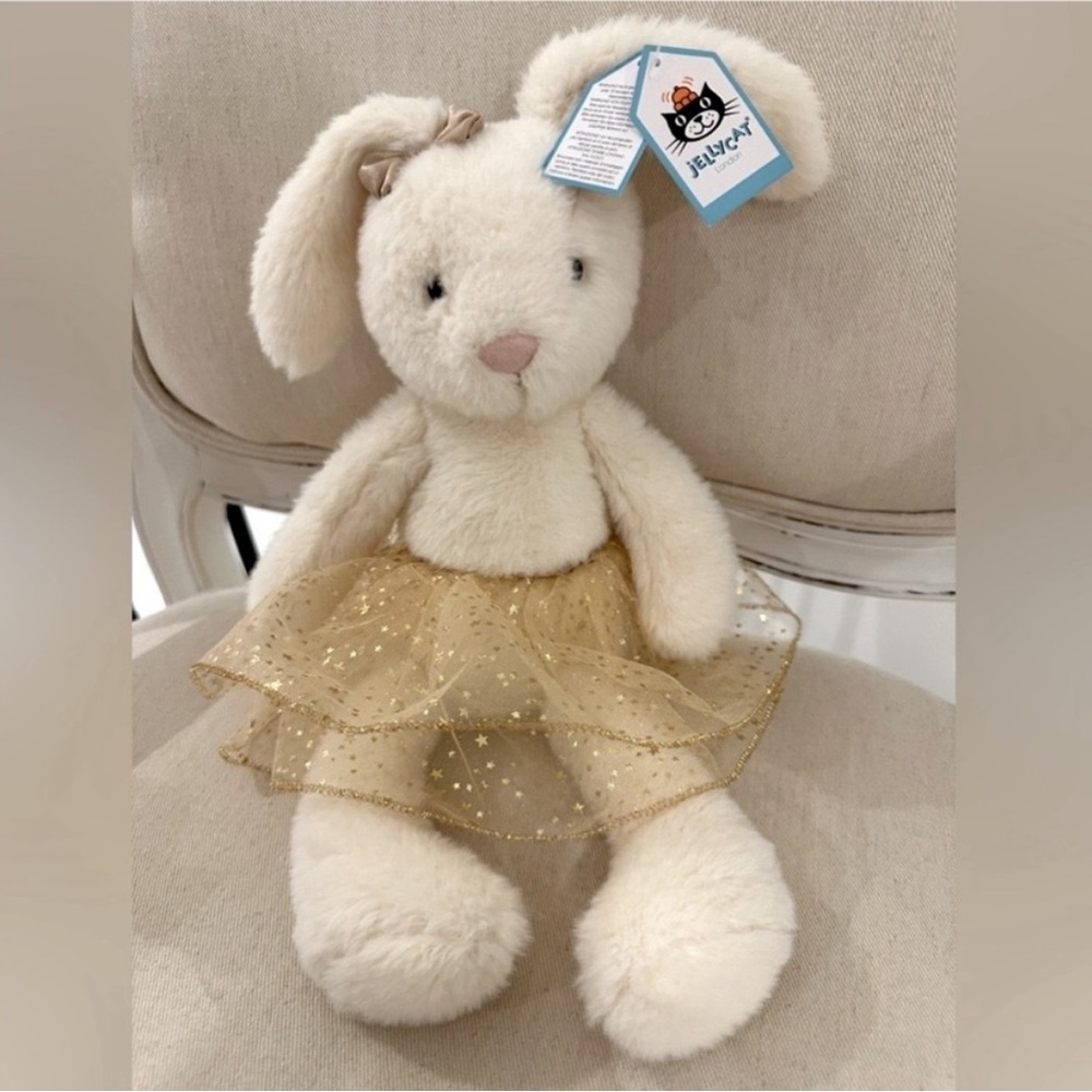 Retired NWT Large Glistening Belle Bunny Rare Jellycat Collector Item Authentic